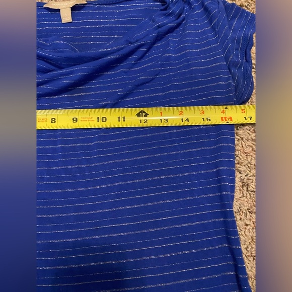 Women’s Banana Republic Cowl Neck Tee Blue, Size Small - Picture 5 of 6